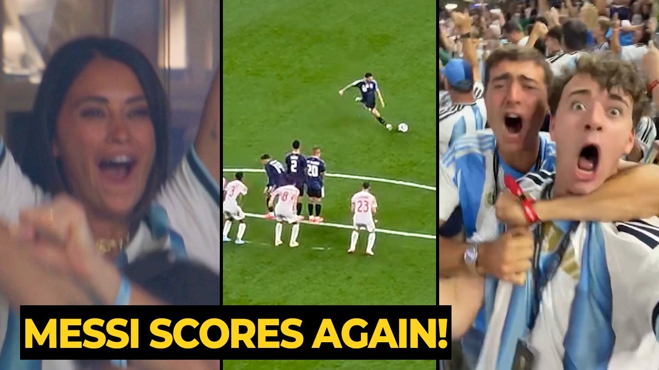 108k crowd go crazy after MESSI FREE KICK GOAL against Jordan | World Cup 2026 reaction
