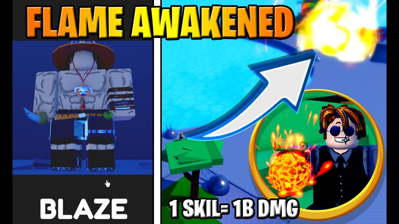 SHOWCASE DA NOVA FLAME DESPERTADA NO ONE FRUIT SIMULATOR - ROBLOX