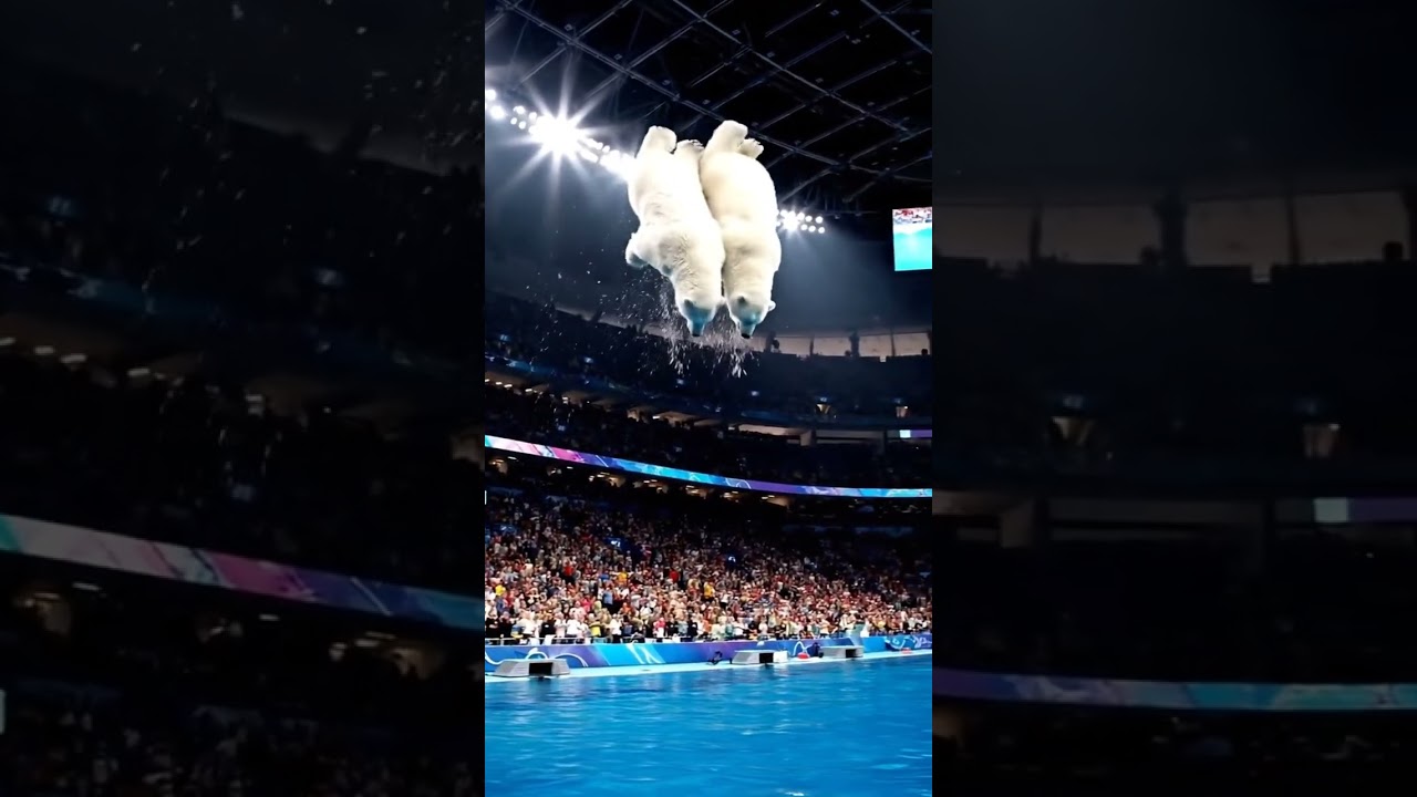 Delfini, triplo avvitamento sincronizzato. Piscina olimpica. Ultra-soddisfacente.