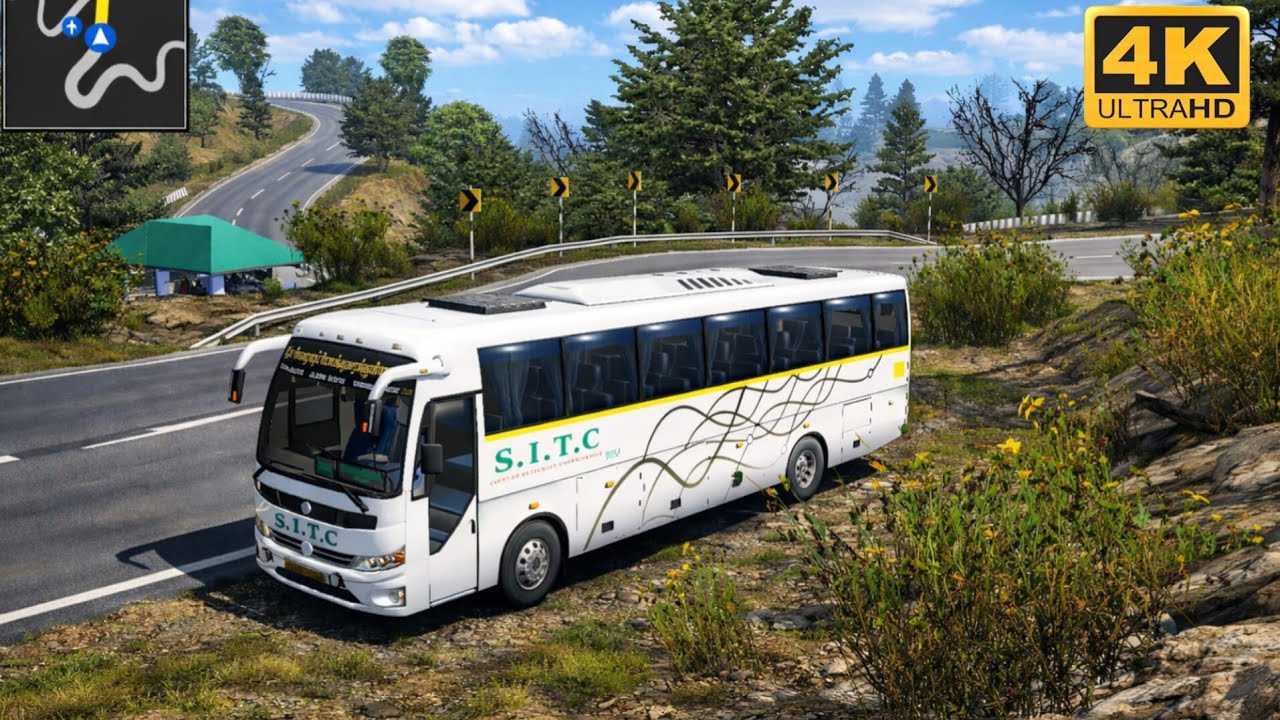 India Bus Simulator 3D Extreme Bus Driving  Dangerous Mountain Road | 4K Ultra Gameplay