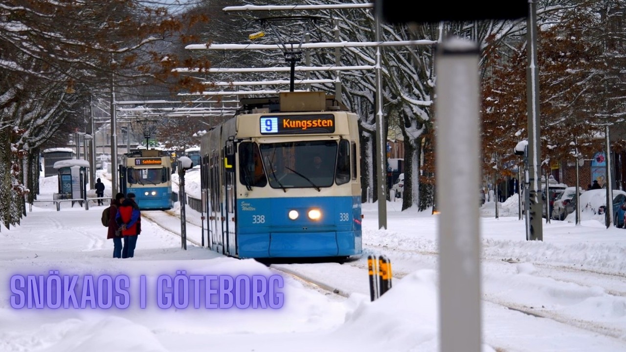 Spårvagnar & Snökaos i Göteborg - Jan 2026 - Vagnhallen Majorna & Mariaplan