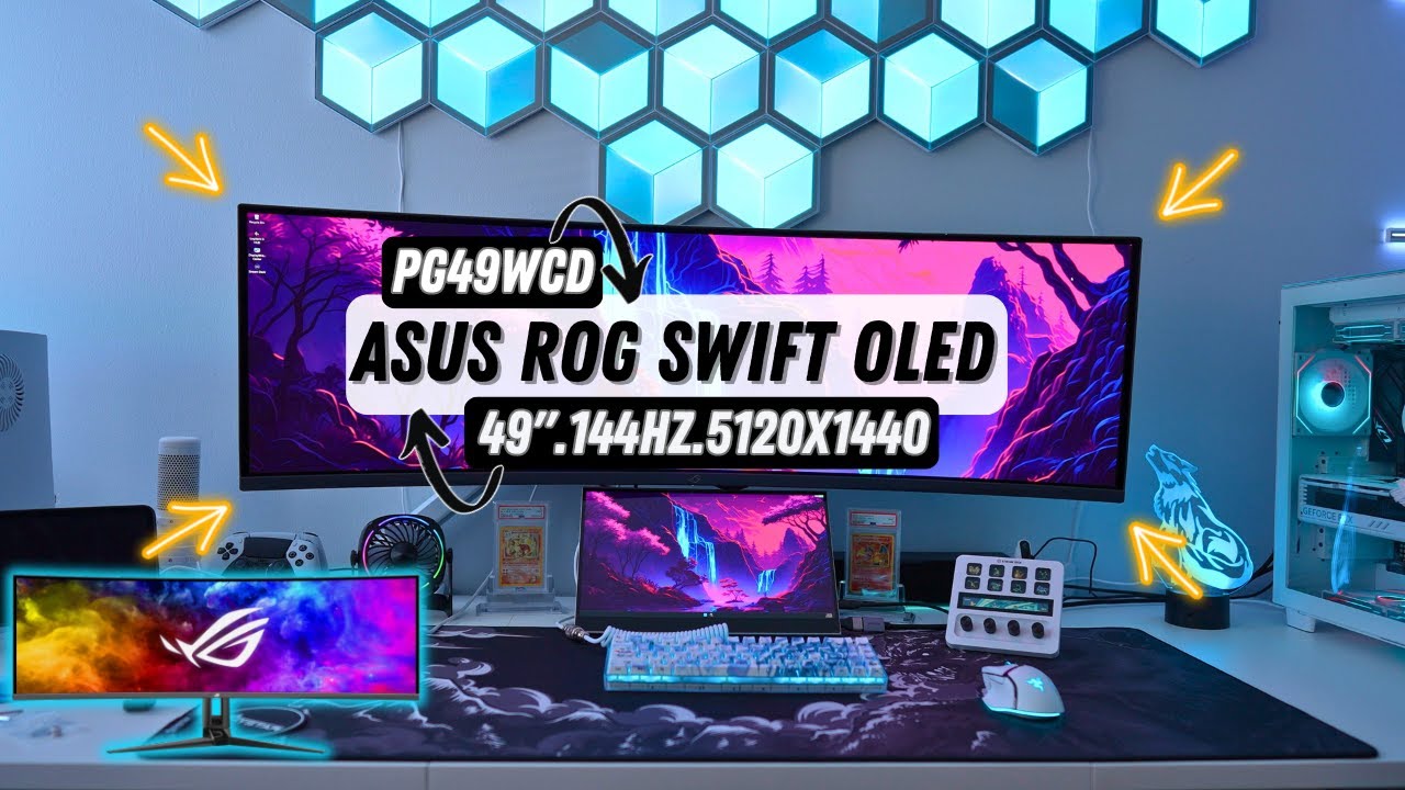 ASUS ROG 49-inch Swift OLED Unboxing & Setup : PG49WCD QD-OLED