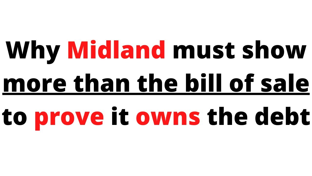 Midland -- Why the bill of sale is not enough to prove ownership