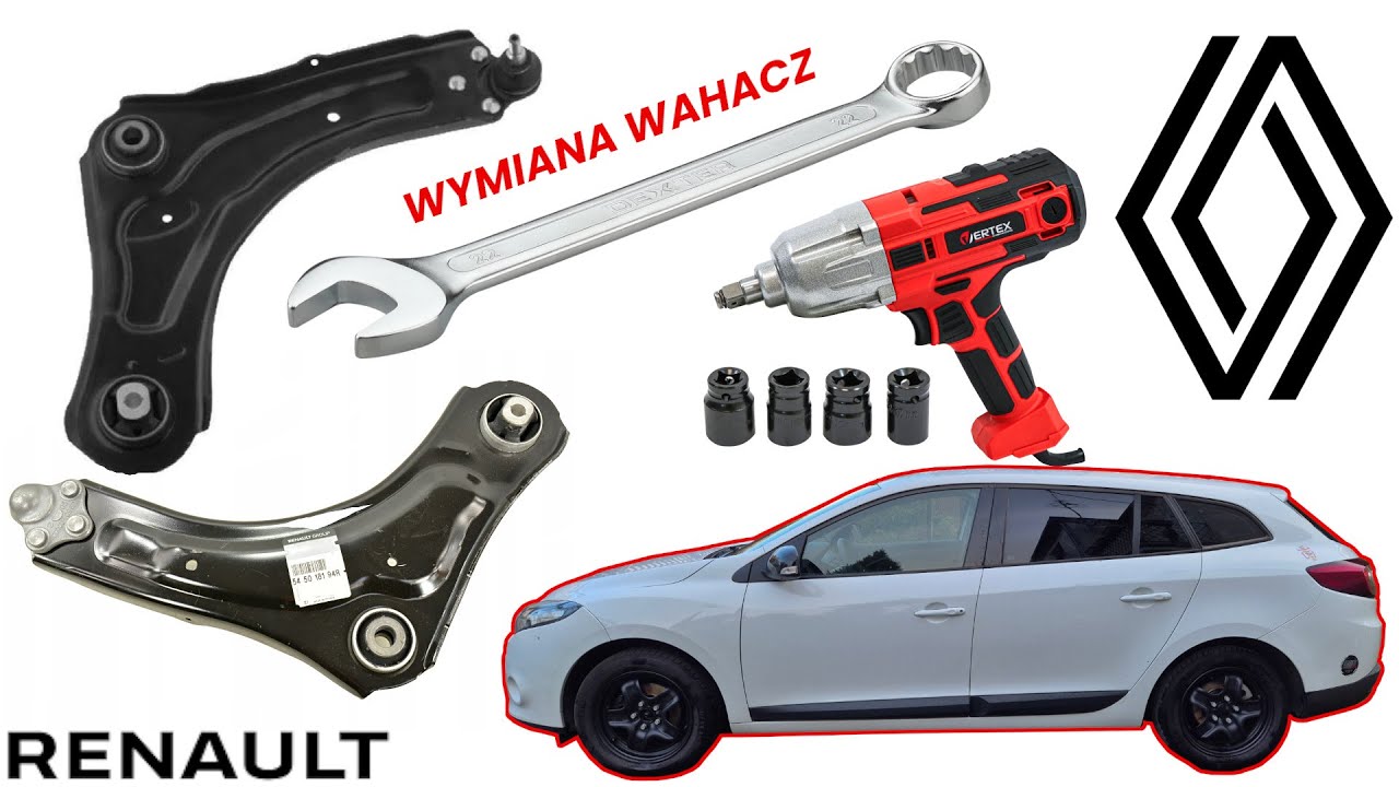 Wymiana wahaczy Renault Megane III 3 przednich / DIY lower wishbone replacement (control arm) PL