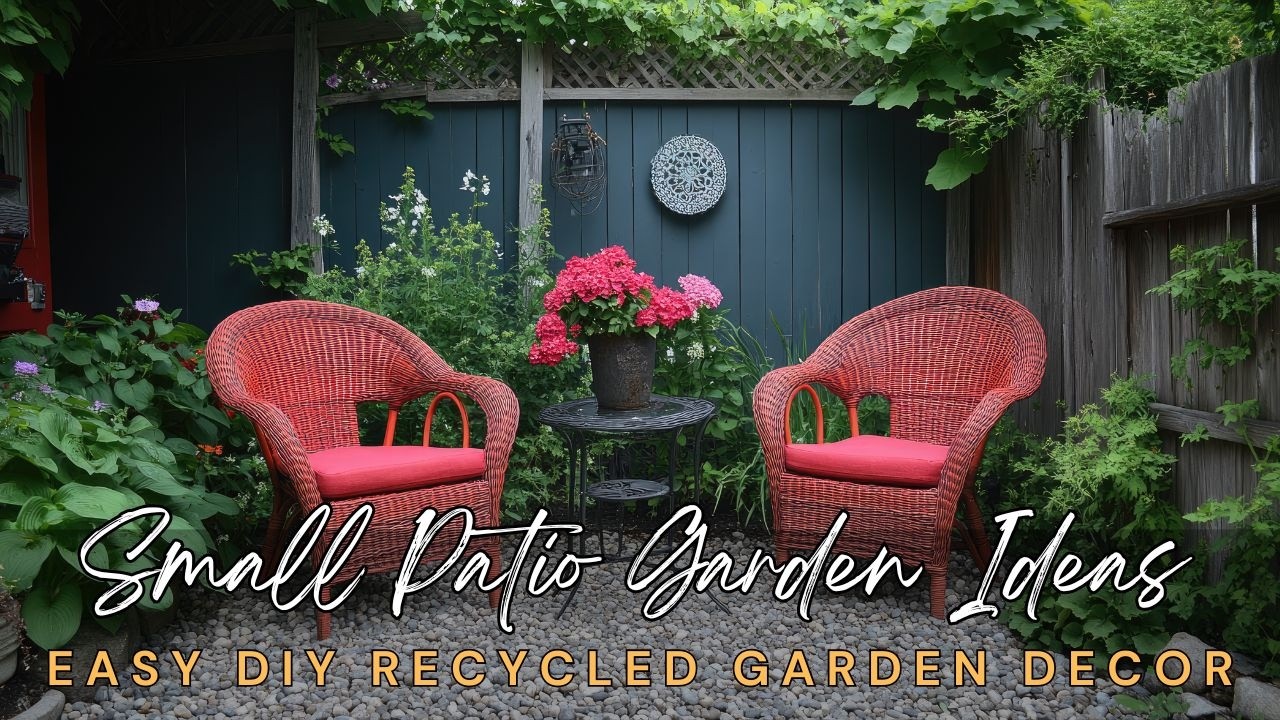 🌟♻️ Easy DIY Recycled Garden Decor On a Budget for Small Patio Garden Ideas That Look Expensive!