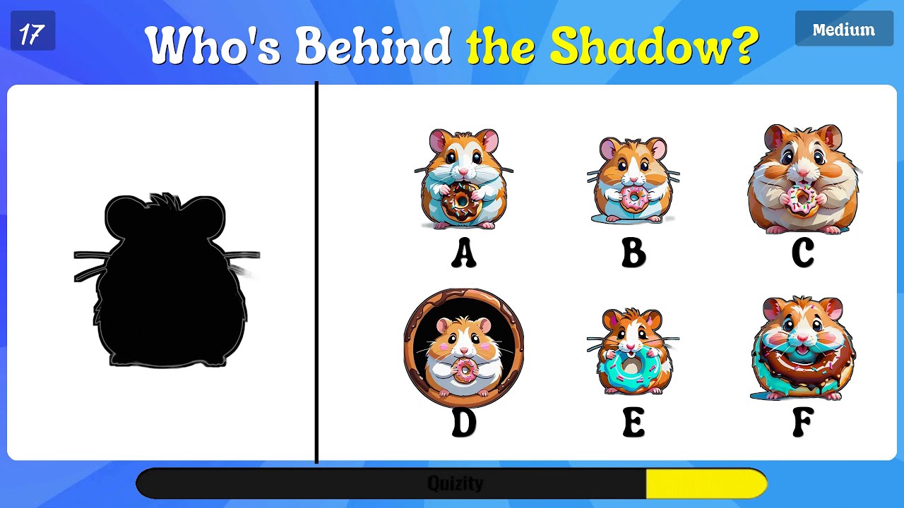 Find the ODD One Out - Hamster eating Donut 🎮🎯✨ | Easy, Medium, Hard - 42 Fun Levels | Quizity