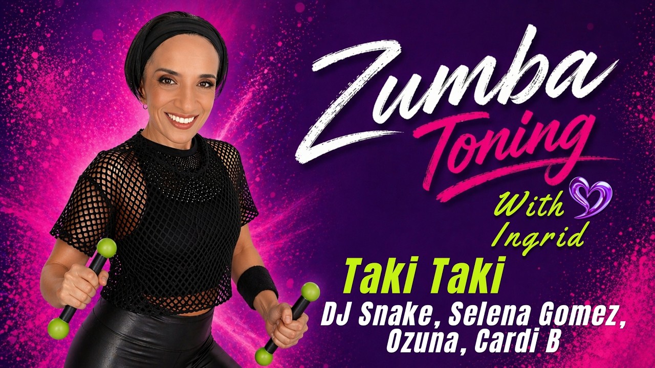 Zumba Toning | Taki Taki | DJ Snake | Zumba Fitness with Ingrid 💜 