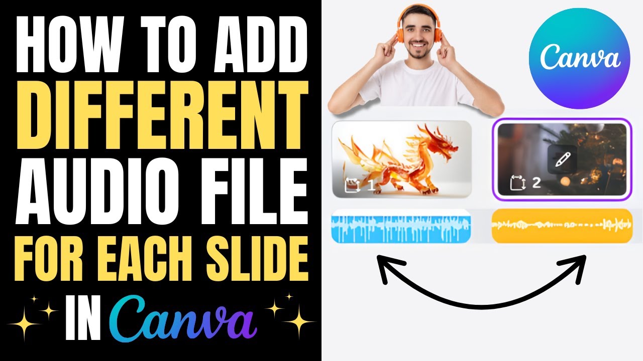 How to add a different audio file for each Canva slide | EASY Tutorial!