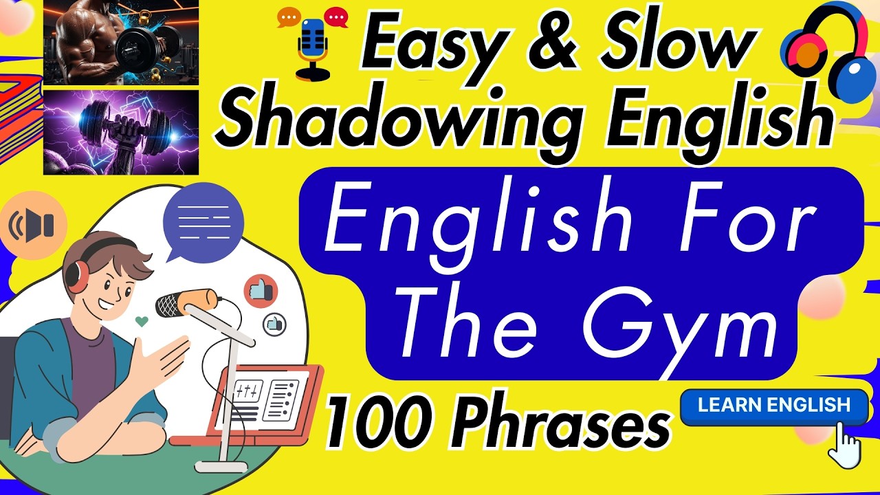 English for the Gym | Shadowing Speaking Practice | A1-A2 Shadowing English Practice