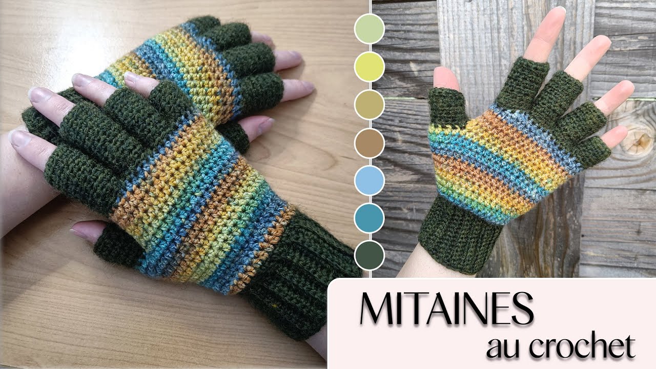 🧶FAIRE DES MITAINES AU CROCHET POUR L'HIVER 🧤❄️