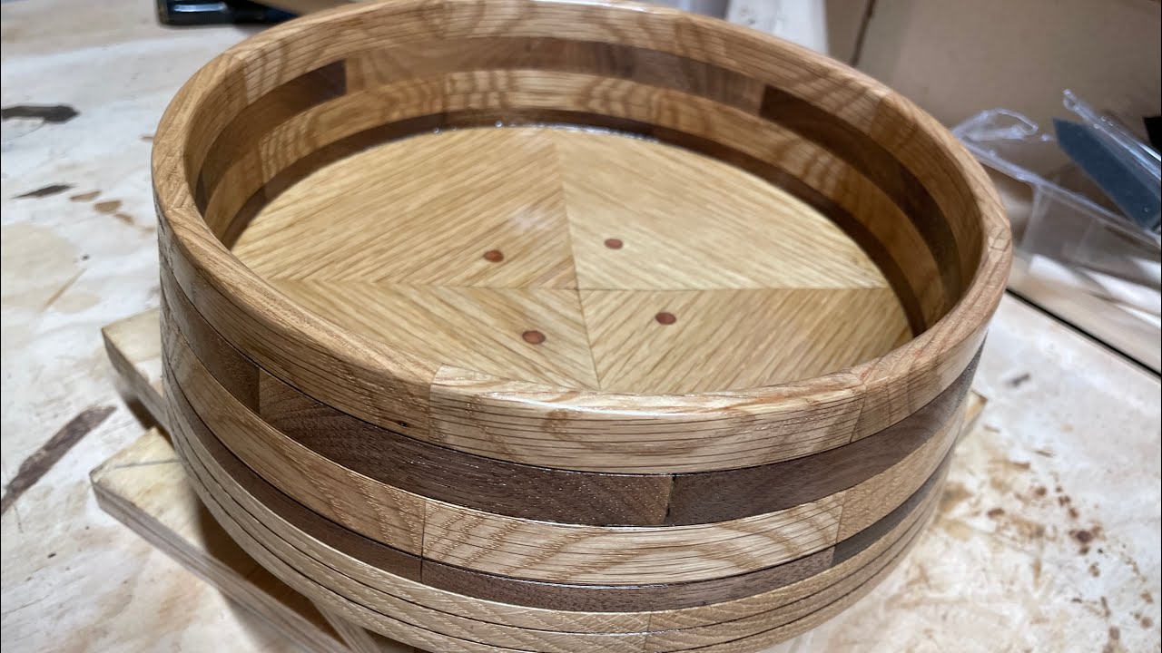 Segmented Bowl - White Oak and Walnut with Simple Commentary