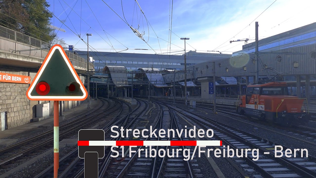 Führerstandsmitfahrt / cab ride S1 Fribourg/Freiburg - Bern