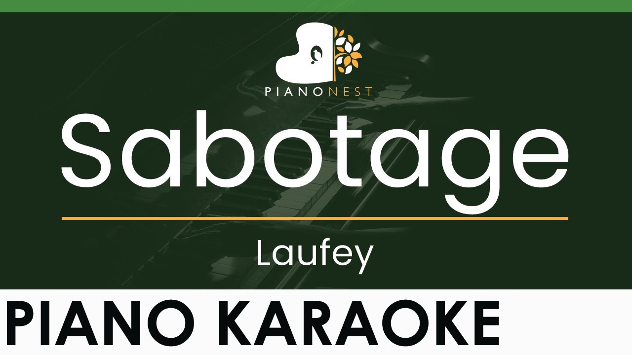 Laufey - Sabotage - LOWER Key (Piano Karaoke Instrumental)