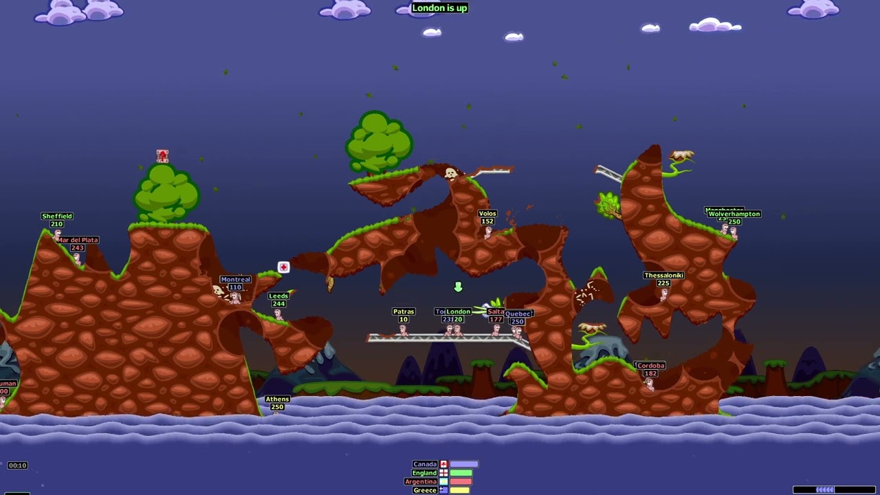 Worms Armageddon | Argentina, England, Canada, Greece (Chaos, Game 6)