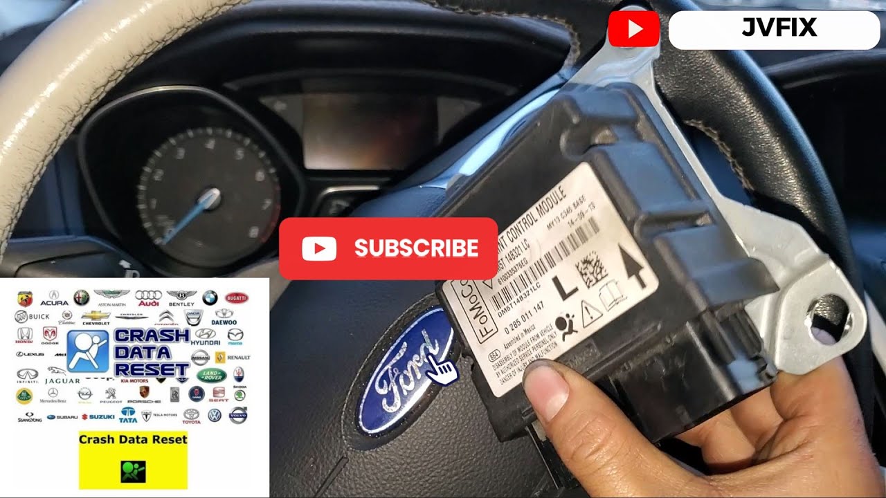Как сбросить данные об аварии подушки безопасности на Ford Focus, Fiesta, C-Max 2012-2019 годов с...