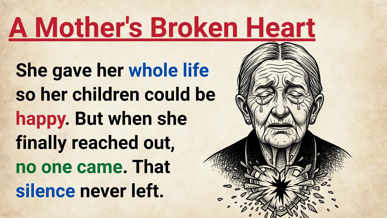 Learn English With Story 🔥 A Mother's Broken Heart | Level 3 English Listening Practice