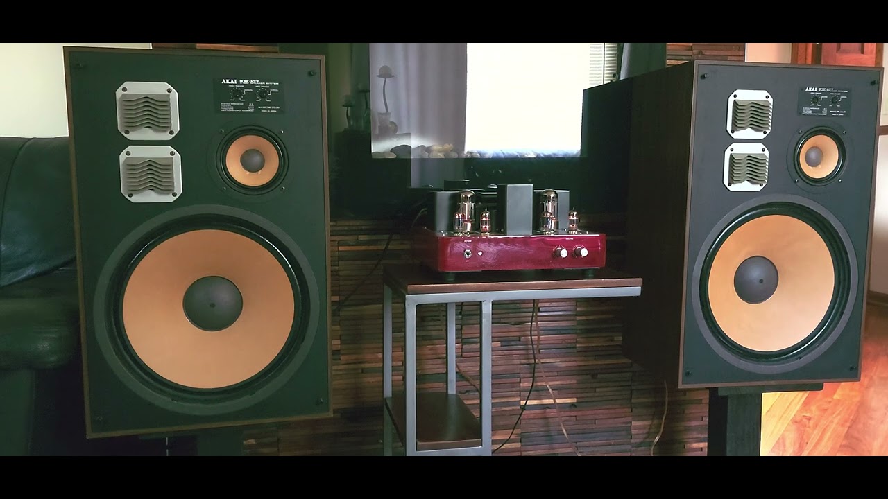 AKAI SW-177 SPEAKERS SOUND TEST WITH CUSTOM MADE TUBE AMPLIFIER.