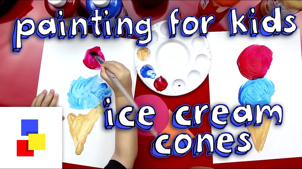 Painting Activity For 2 Year Olds (Ice Cream Cone)