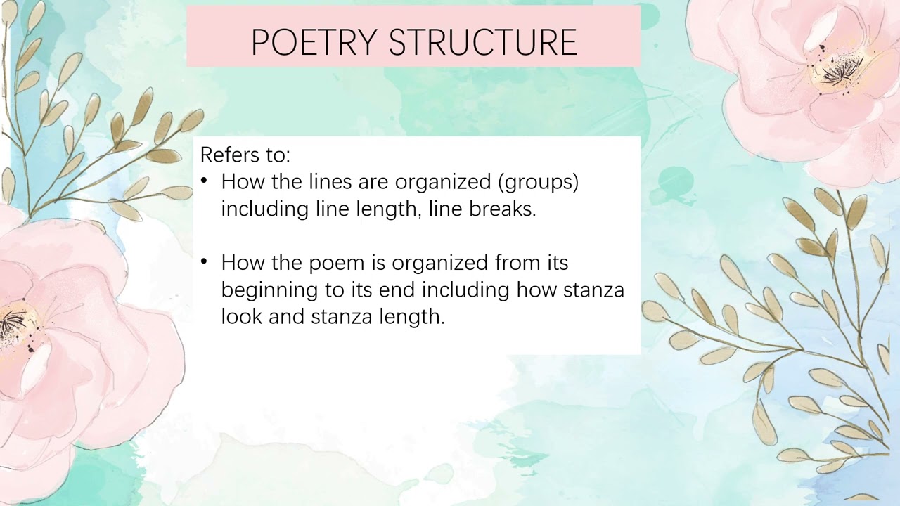 Poetry  structure  speaker and theme II