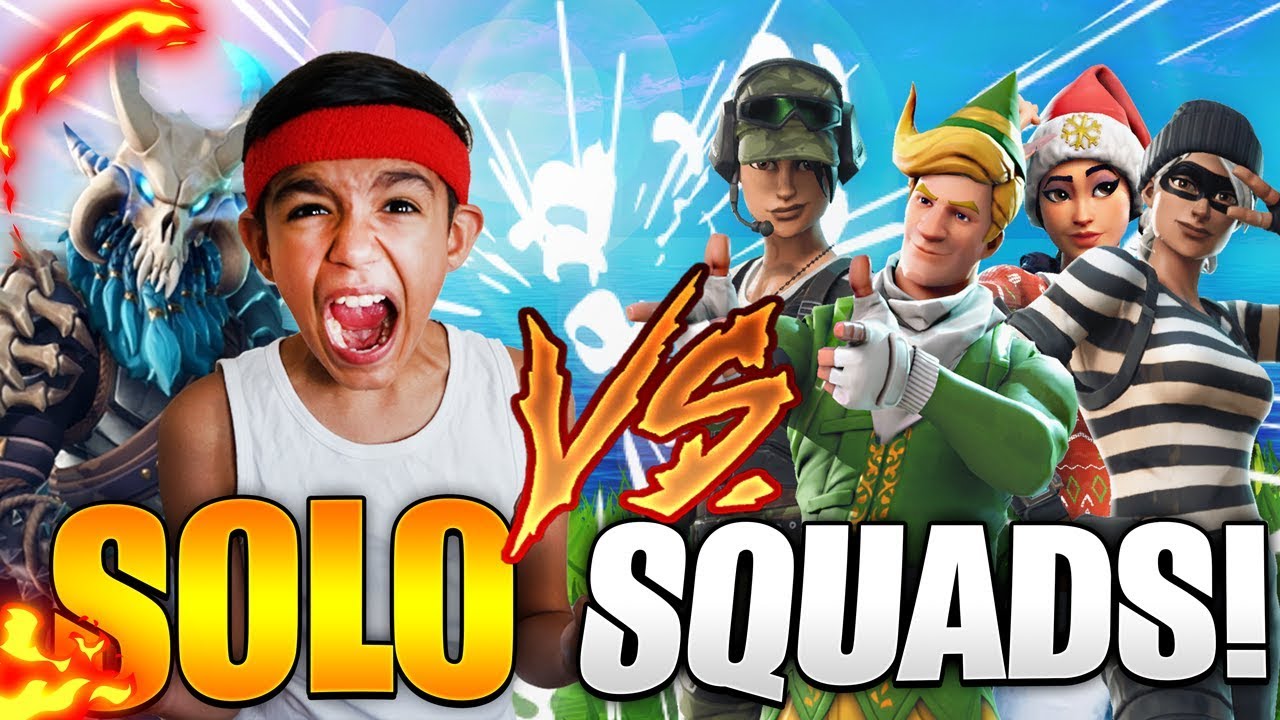 My 10 Year Old Little Brother Plays Solo Squads In Fortnite! RAGE!