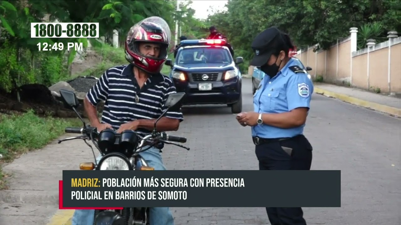 Mayor presencia de la Policía en barrios de Somoto - Nicaragua