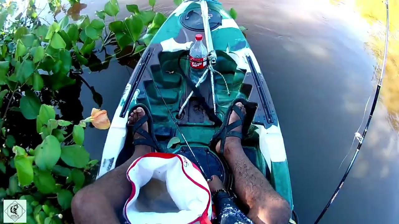 Aventura na Pescaria de caiaque no Rio de Porto seguro - Ba