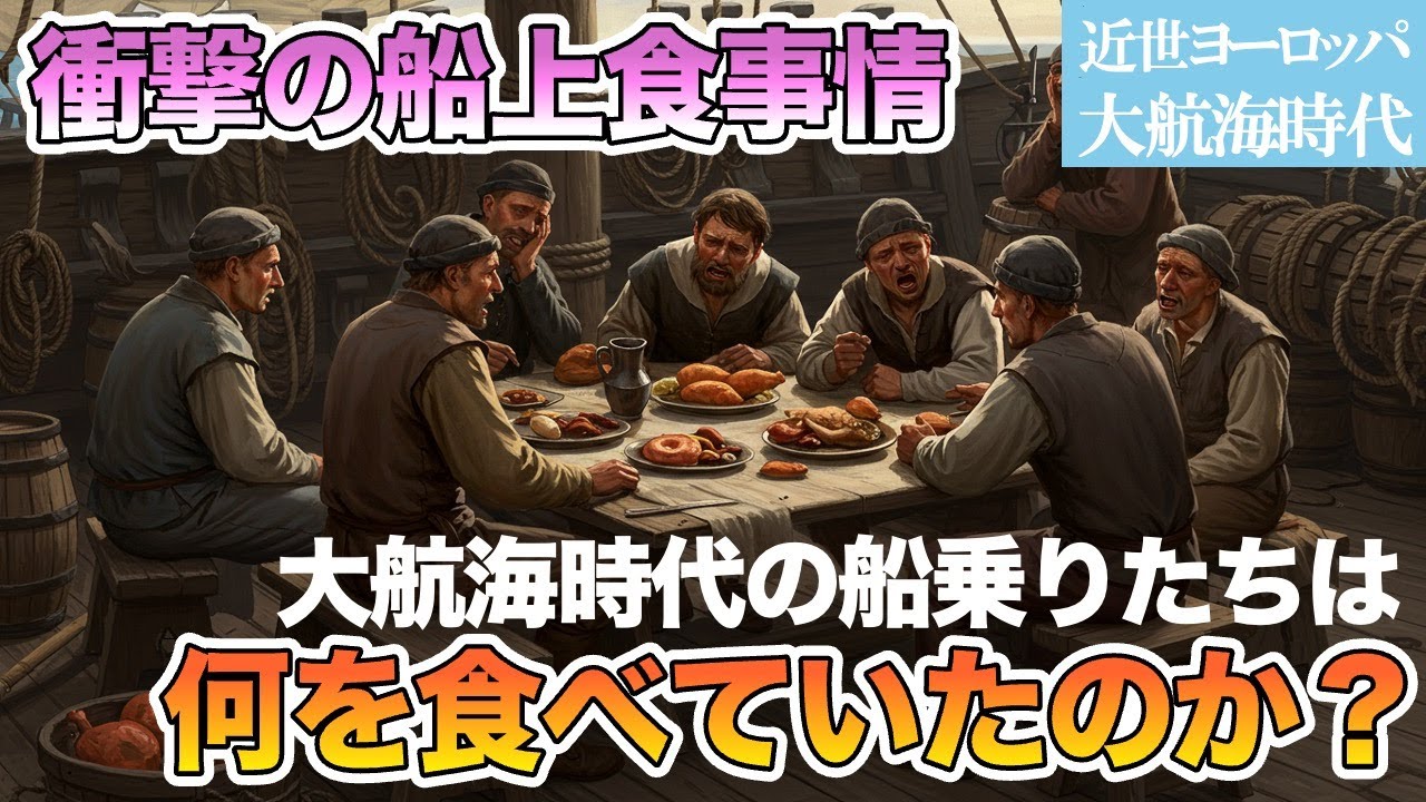 【衝撃の船上食事情！】大航海時代の船乗りたちは何を食べていたのか？【近世ヨーロッパ：世界史解説】