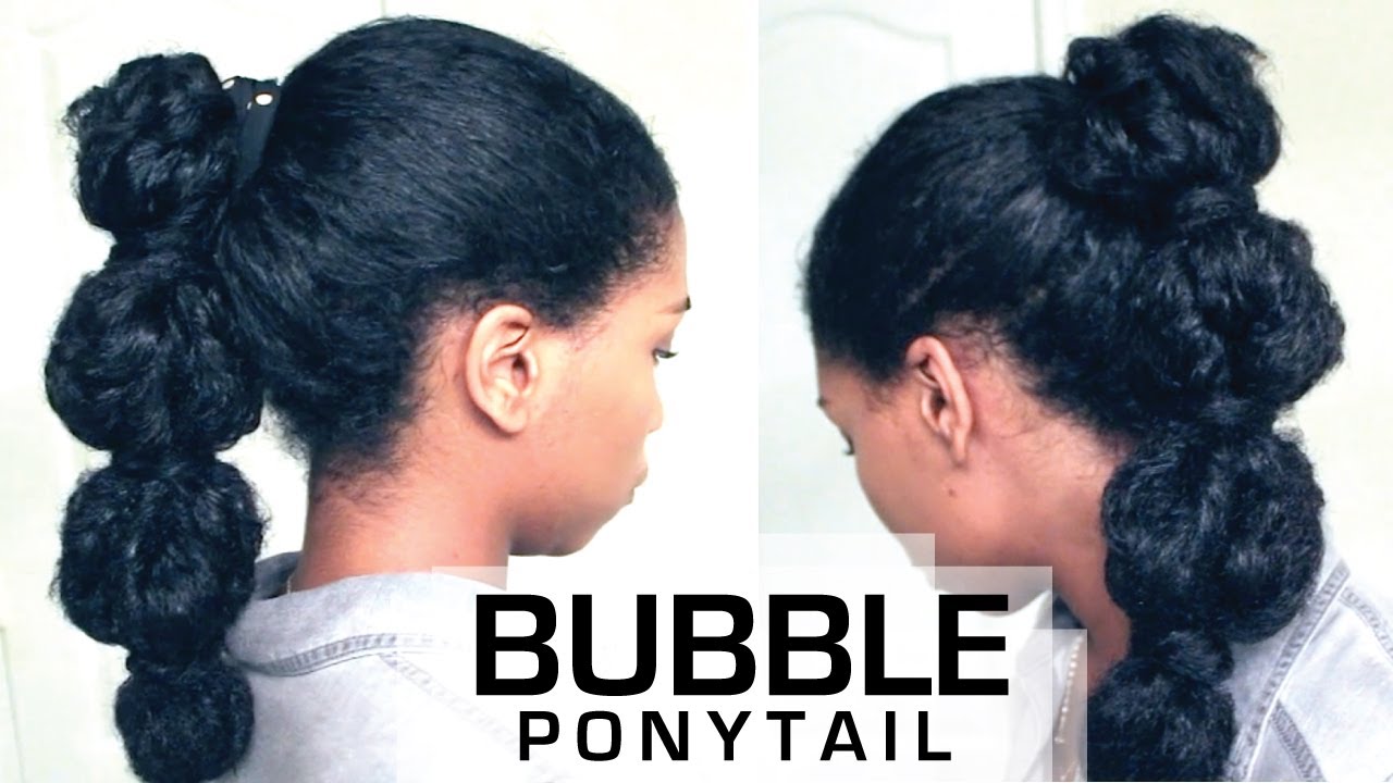 The Perfect Bubble Ponytail on Natural Hair | How To - Naptural85