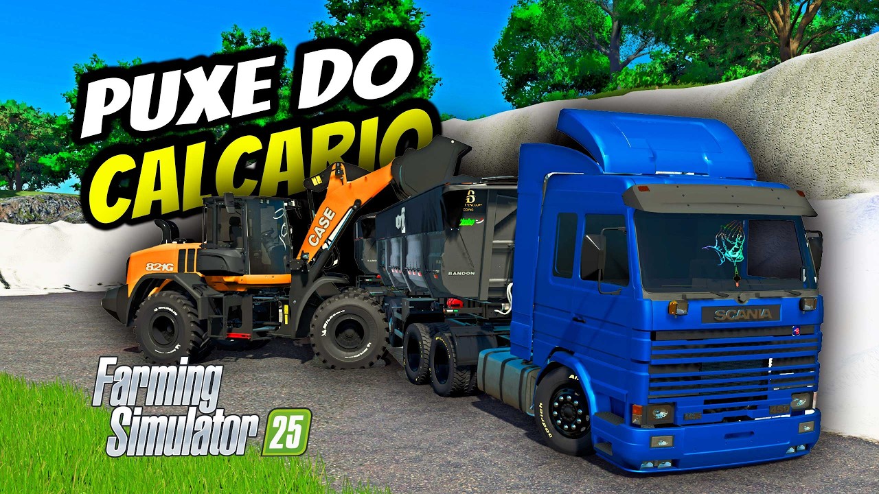 SENSACIONAL | SCANIA 143 - 540 NO PUXE DE CALCARIO | FARMING SIMULATOR 25 #farming #fs25