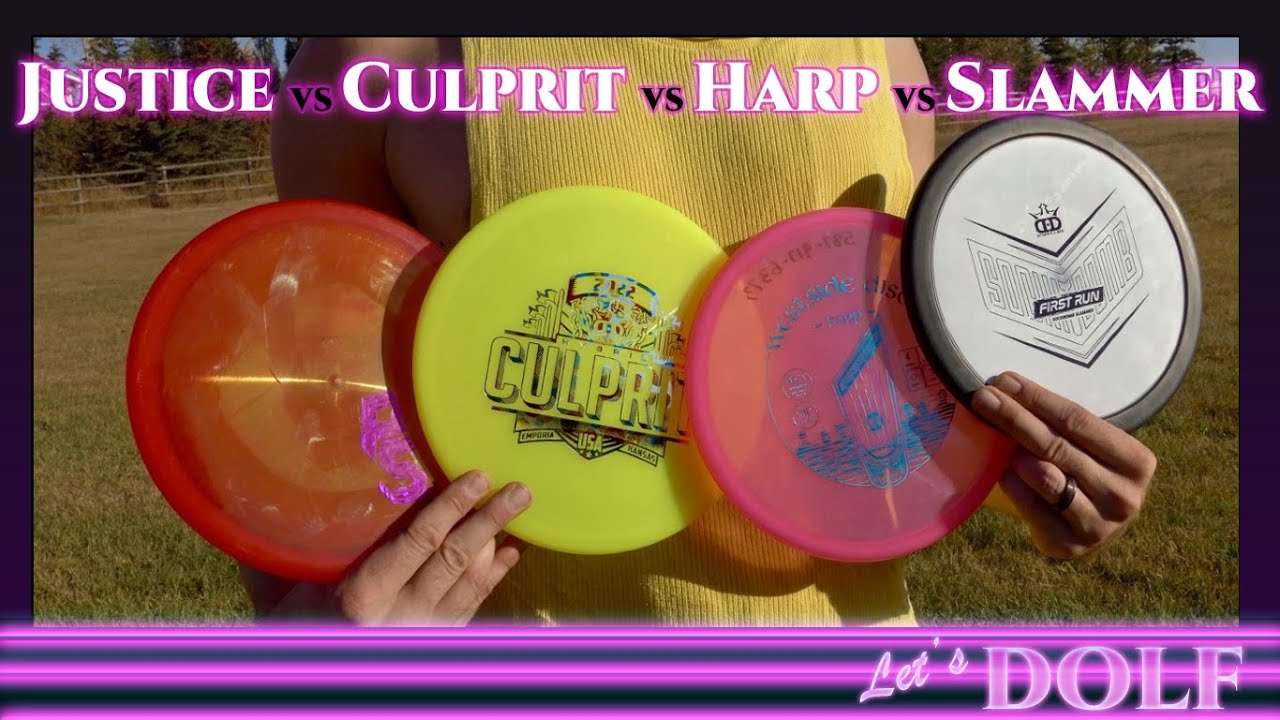 Harp vs Justice vs Culprit vs Sockibomb Slammer video review - Let’s Dolf Disc Golf
