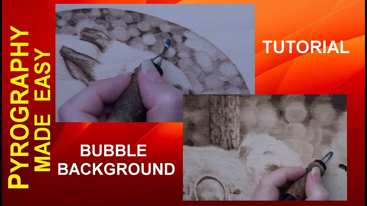 Wood Burning for Beginners - Create a Bubble Background - pyrography tutorial
