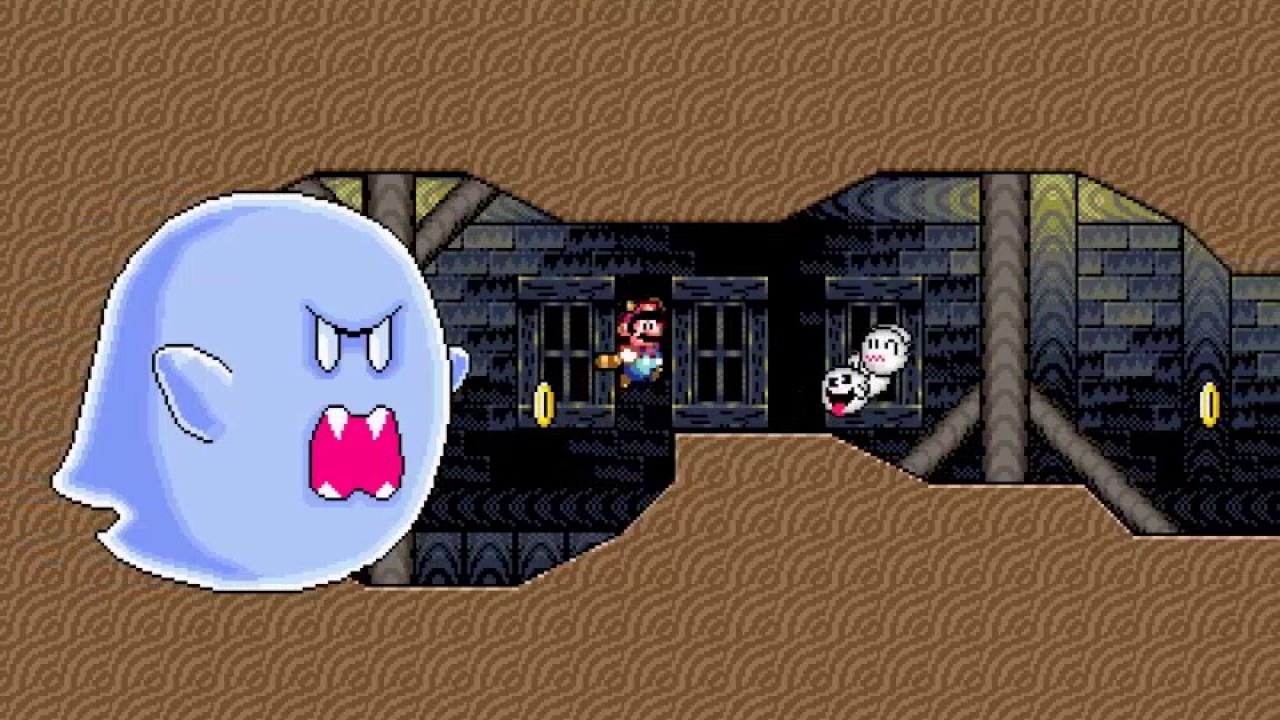 Super Mario Bros. X (SMBX) Custom Level - Glowing Ghost House