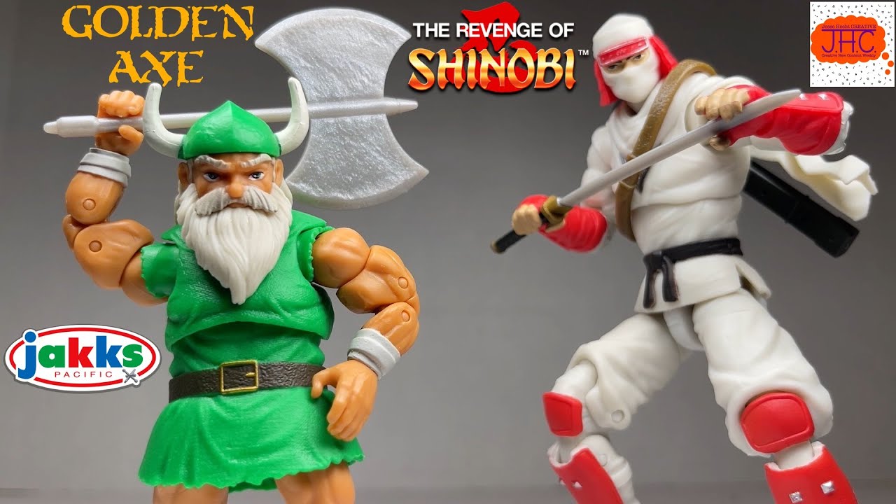 Обзор фигурки SEGA FANTASY?: Jakks Pacific Revenge of Shinobi Joe Musashi & Gilius Thunderhead