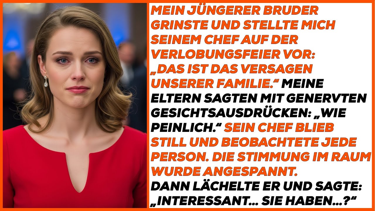 Mein Bruder grinste und stellte mich seinem Chef als „Das Versagen unserer Familie“ vor.