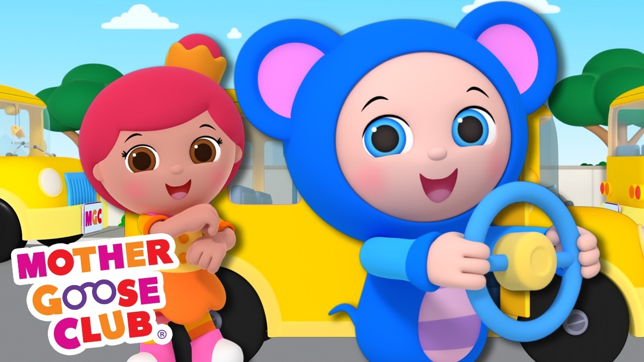 The Wheels on the Bus | Mother Goose Club Cartoons #NurseryRhymes