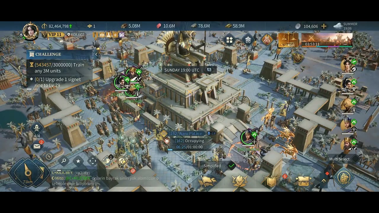 Age of Empires Mobile | Desolate Desert Empire 162, 36, 151 and 97 AAru Palace 19 UTC