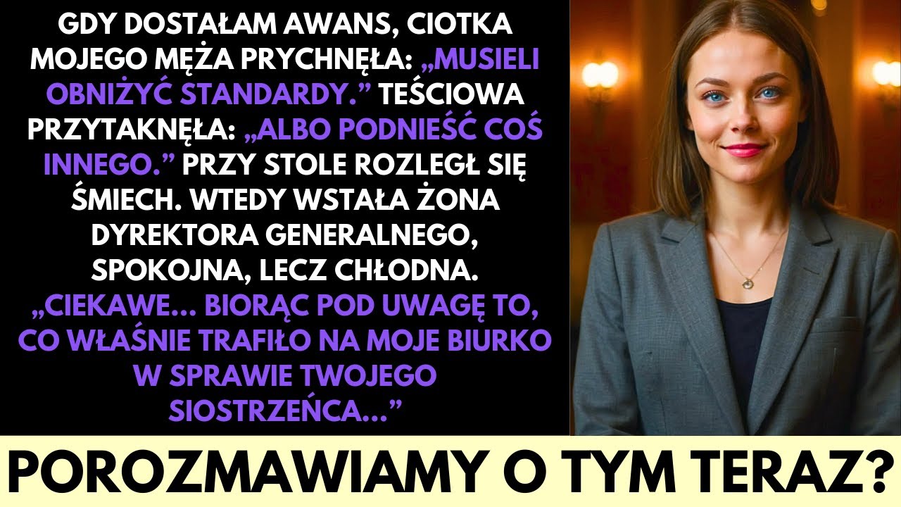 Wyśmiali Mój Awans Przy Stole—Potem Żona Prezesa Ujawniła Ich Siostrzeńca