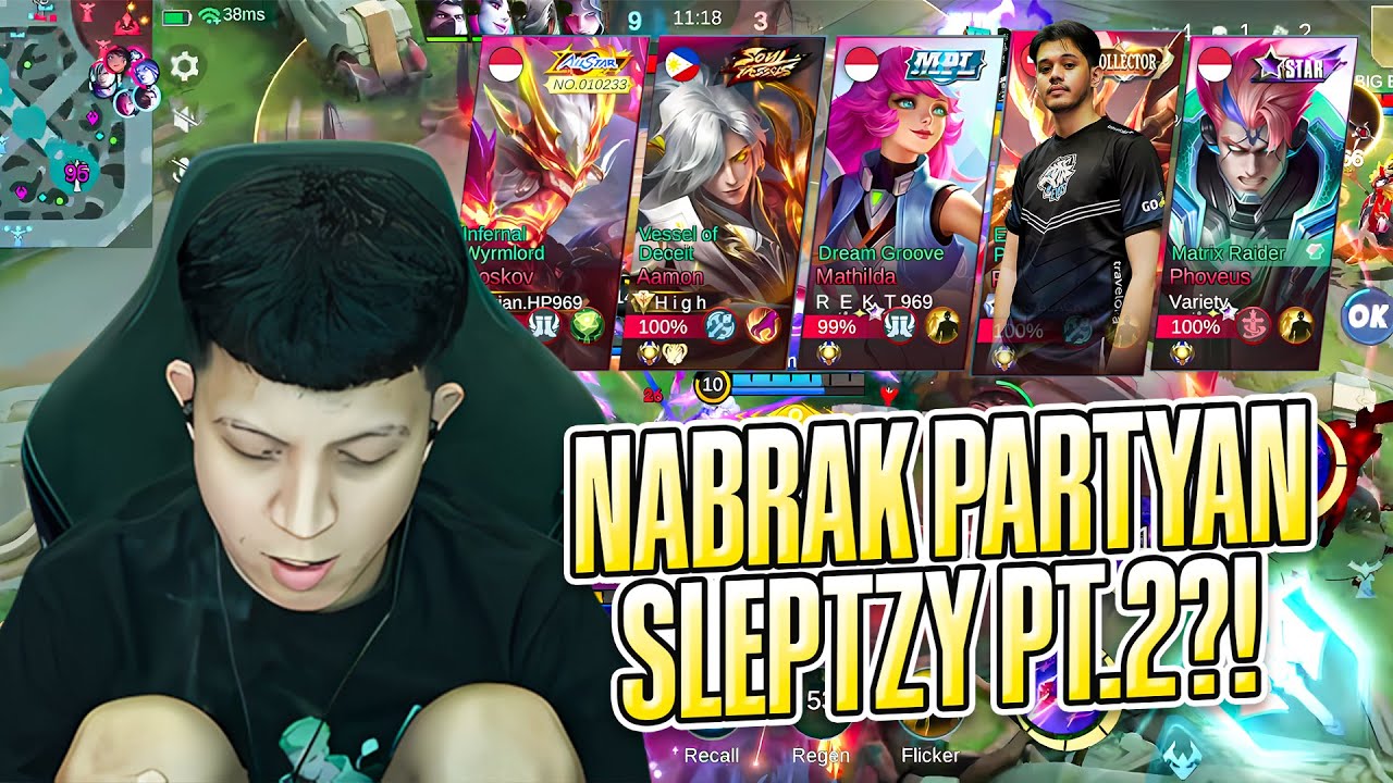 NABRAK PARTYAN SLEPTZY LAGI ?! DI PERSONALIN SAMA PARTYAN SLEP ?! #MLBBIDCreator