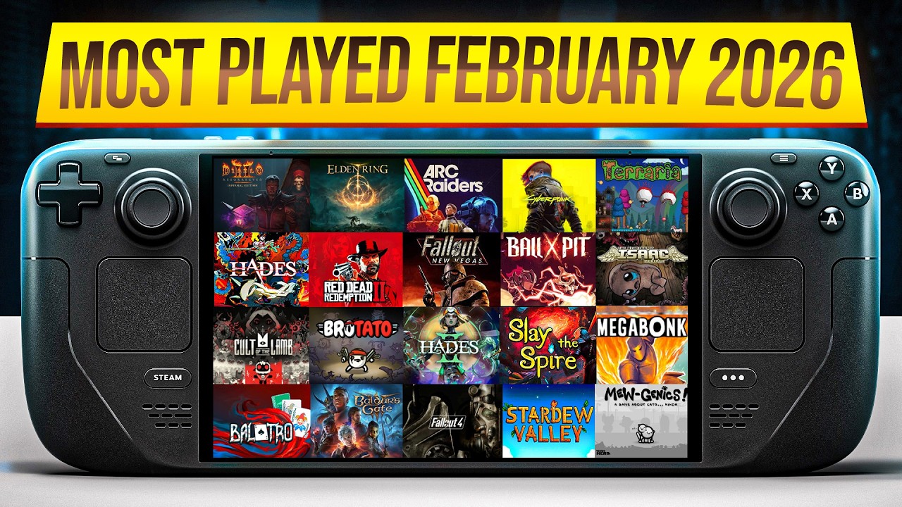Most Played Steam Deck Games in February!