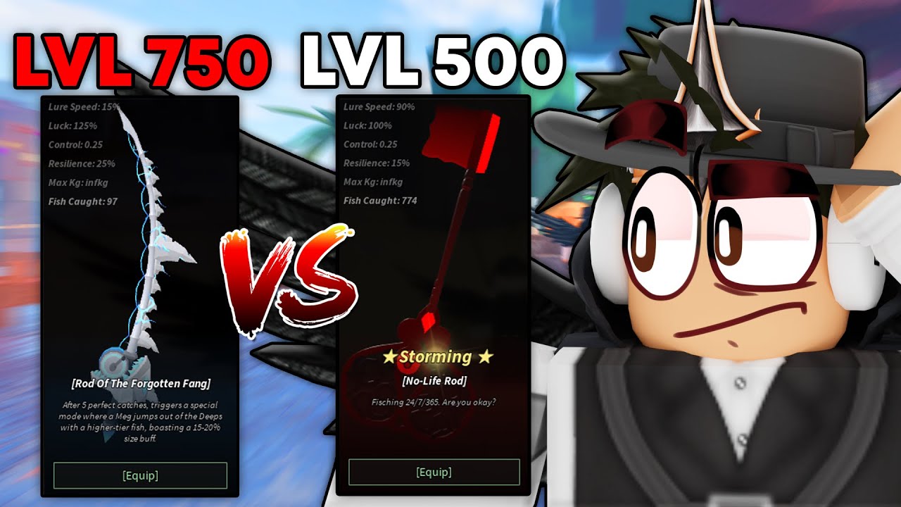 Is the NO LIFE ROD BETTER than ROD OF THE FORGOTTEN FANG in Fisch (Roblox Fisch)