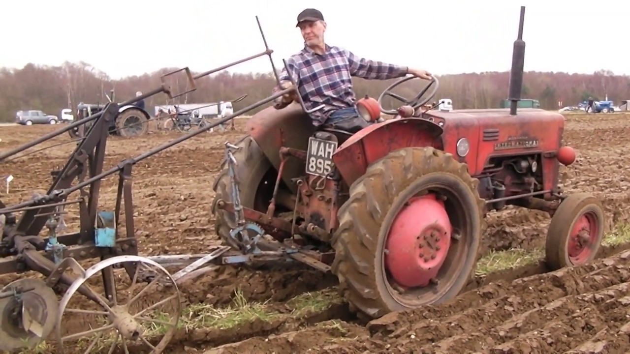 1957 International B250 2.4 Litre 4-Cyl Diesel Tractor (30HP) With Ransomes Plough