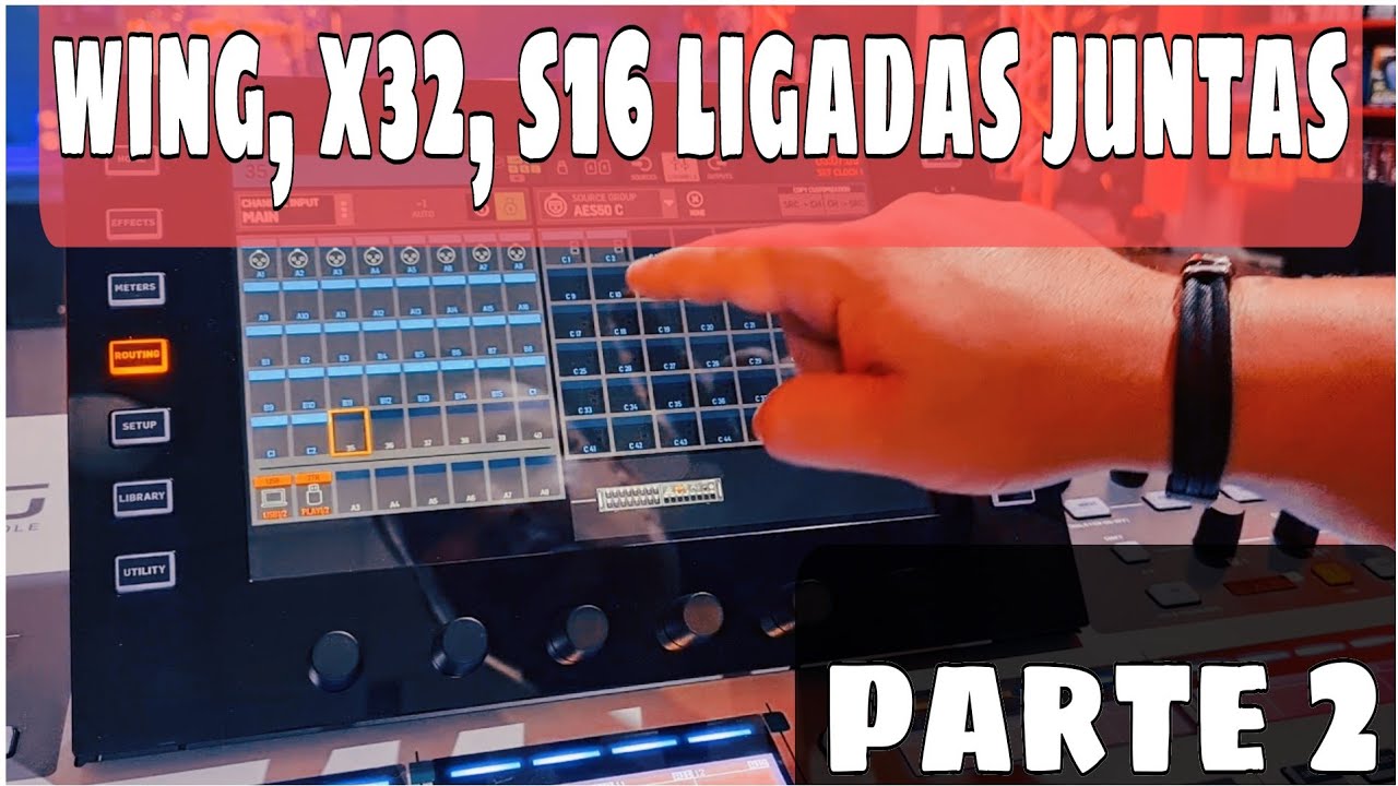 Wing, X32, S16 Behringer, como usar o AES50, através de um cabo de rede. PARTE 2