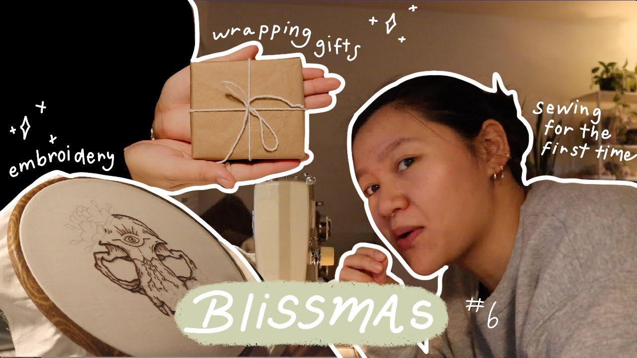 gift wrapping, trying embroidery, sewing fail | blissmas 006