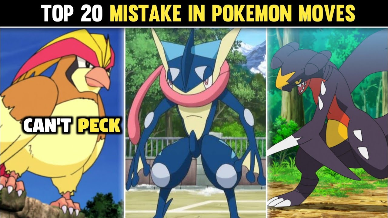 Top 20 Mistake in Pokemon Moves | Top 20 Moves That Pokemon Should Learn | Hindi |
