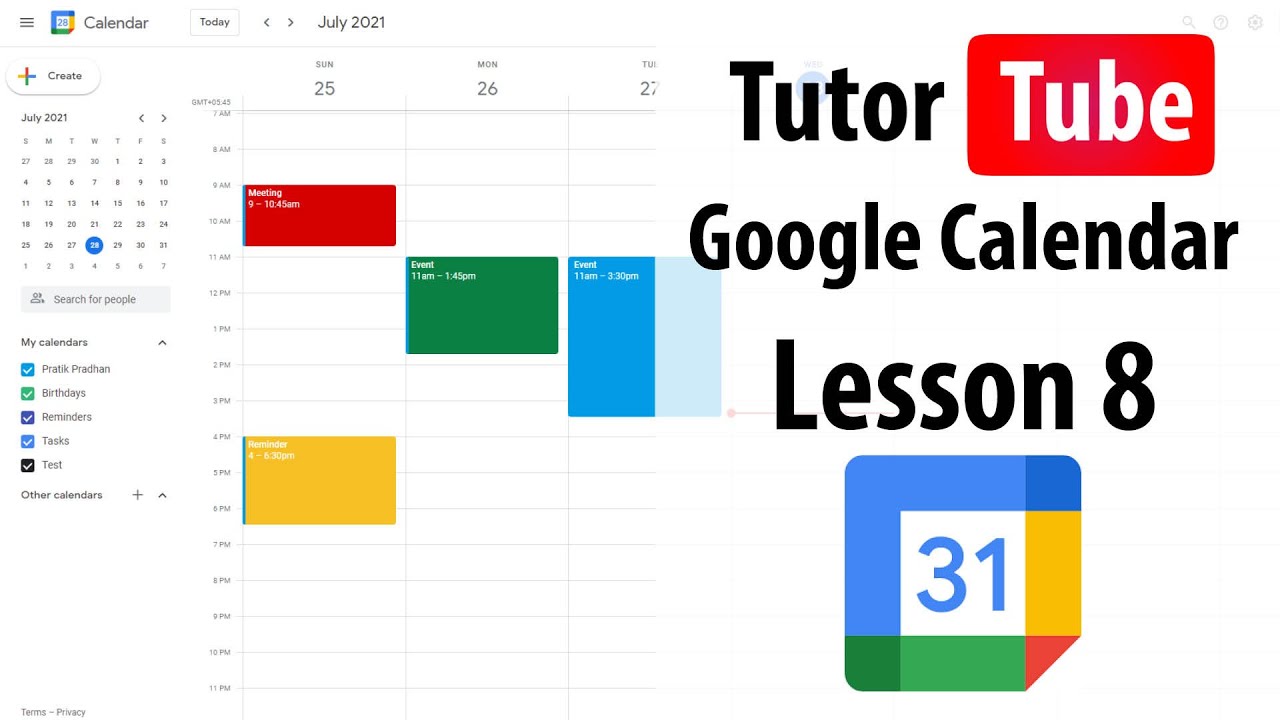 Google Calendar Tutorial - Lesson 8 - Inviting Guests to Event