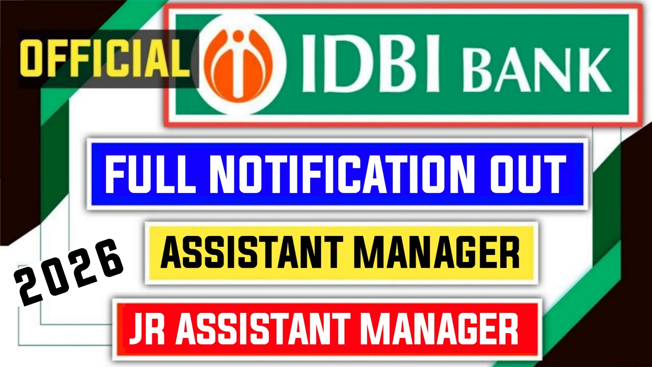 📢 IDBI BANK 2026 FULL NOTIFICATION OUT 😱