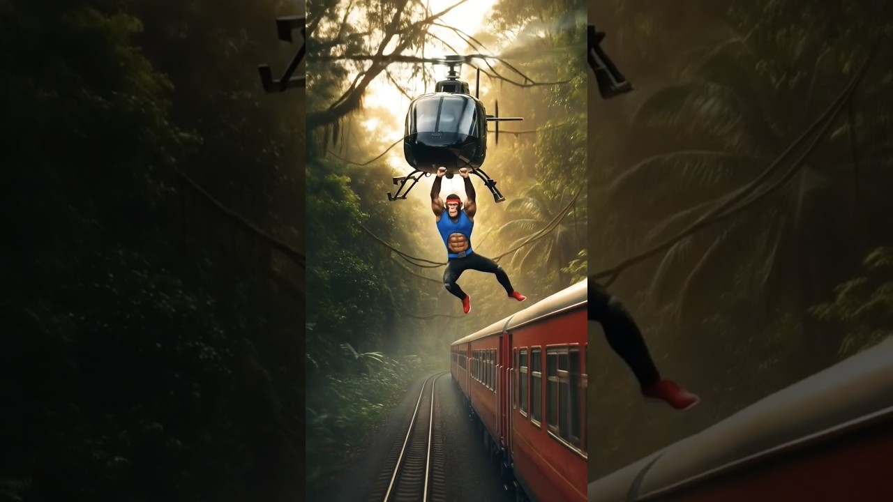 "Monkey’s Heartbreaking Race to Save His Baby on a Train!" 