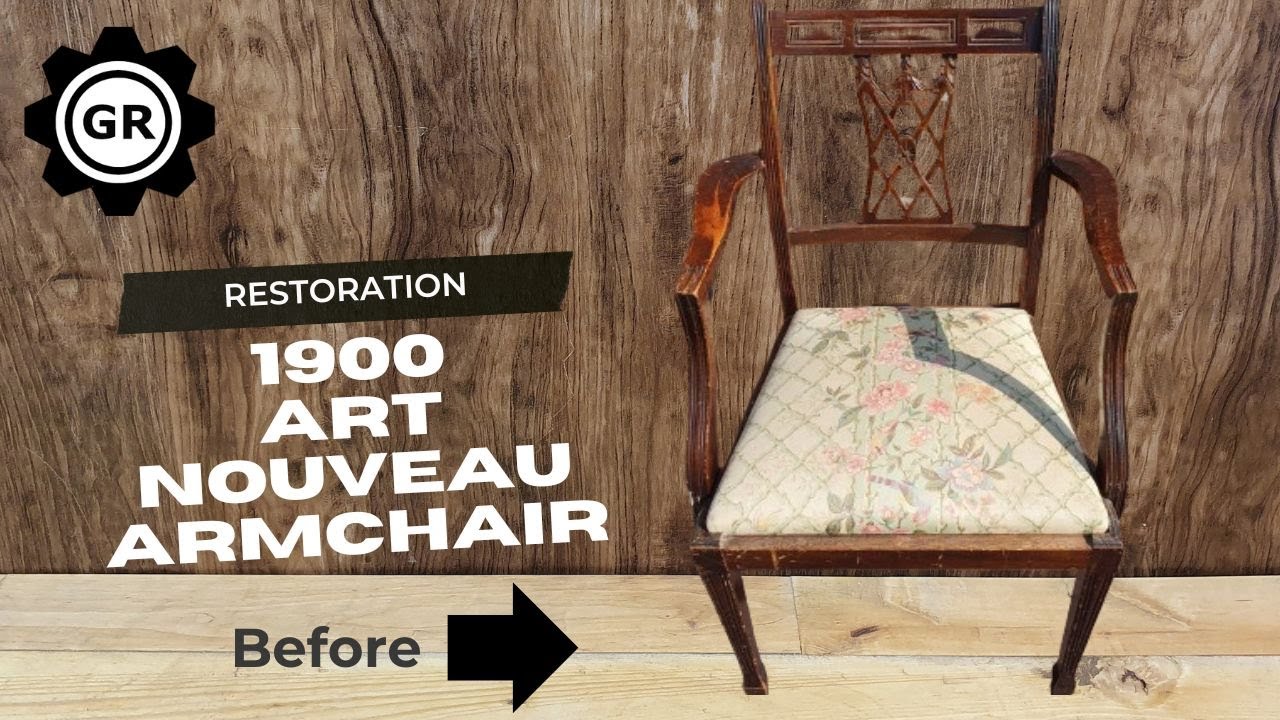 BEAUTIFUL RESTORATION of a 1900 Art Nouveau Armchair - TREASURE furniture RESTORATION