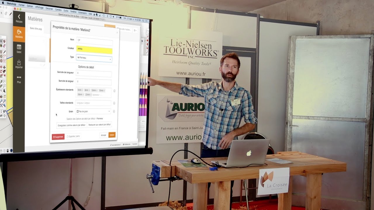 Conférence de présentation OpenCutList au salon Habitat et Bois - Epinal 2019