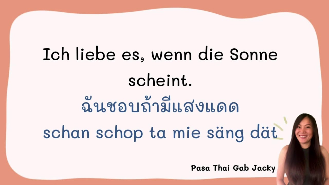 Live Thai lernen mit Jacky Zusamenfassung